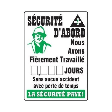 Accuform WRITEADAY SCOREBOARDS SAFETY FRMSR135AL FRMSR135AL
